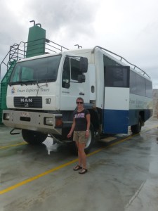 4 X 4 bus on barge to Fraser Island