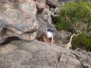 The route guide said some scrambling - nothing about hanging of the side of a mountain!