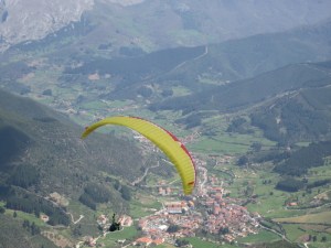 Paraglider above Potes