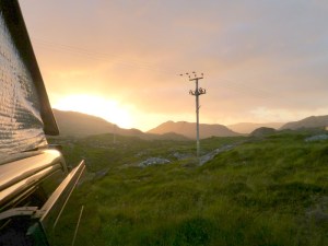 Sunset at Lickisto Campsite, Harris