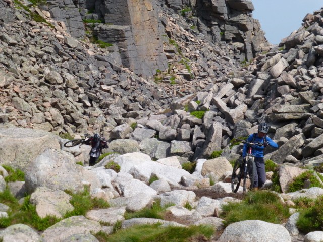 Not quite out of the rocks - 1 hour approx 800 m covered