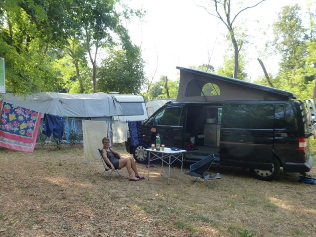 In the shade at last!