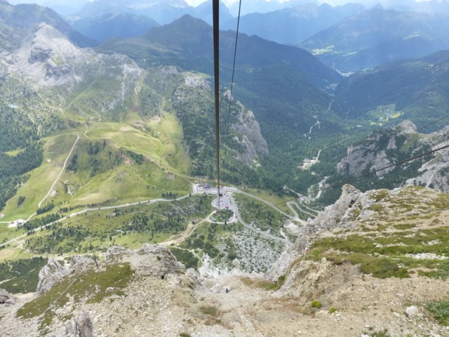 Looking down from top Lagazoui at 2733 m