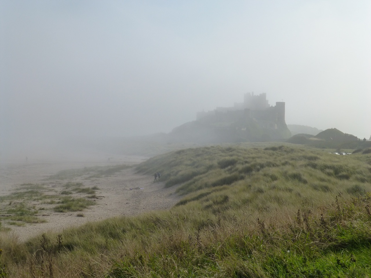 Bamburgh Castle - Through the mist